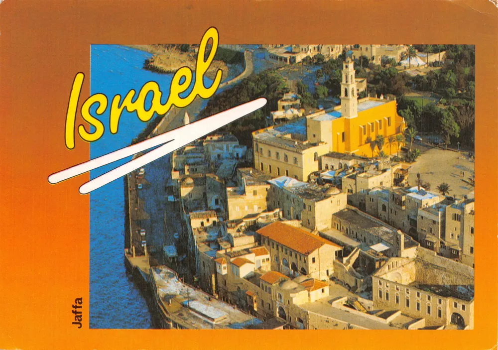 Jaffa — luftige Ansicht der Küstenstadt — Verlag Palphot Ltd - Vorderseite