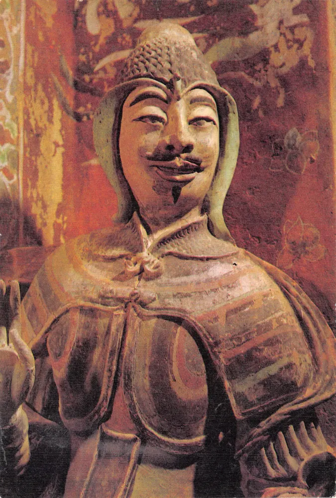 Statue du Roi céleste — 322e grotte — éditeur non visible - आगे