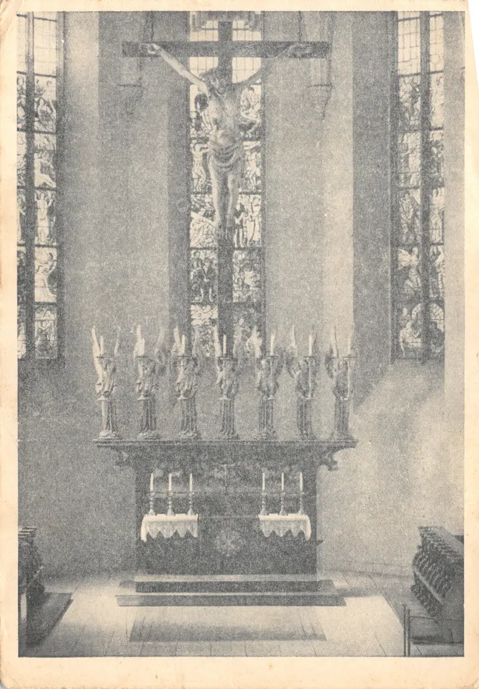 Nürnberg - Friedenskirche - Altar — Verlag Reich & Heboldt, Seriennummer nicht sichtbar - Vorderseite