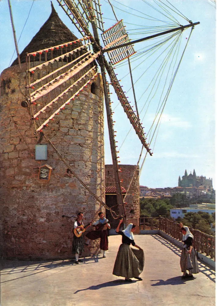 Molino del Jonquet — Steinmühle mit Tänzern — WERTICROM, S.A. N.º PM 162 - Vorderseite