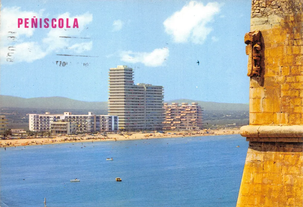 Peñíscola — Ansicht der Strand und Gebäude — Verlag JDP, Nr. 4 - Vorderseite