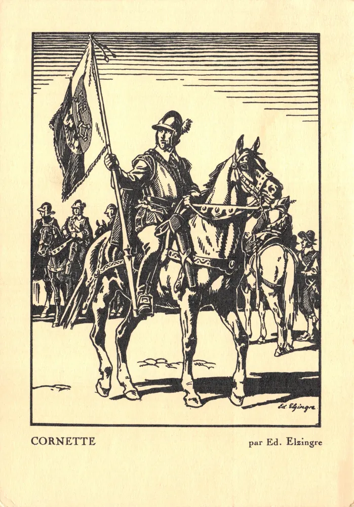 Cornette — Reiter mit Fahne — von Ed. Elzingre, herausgegeben von der Gesellschaft von 1602, Nr. 20 - Vorderseite