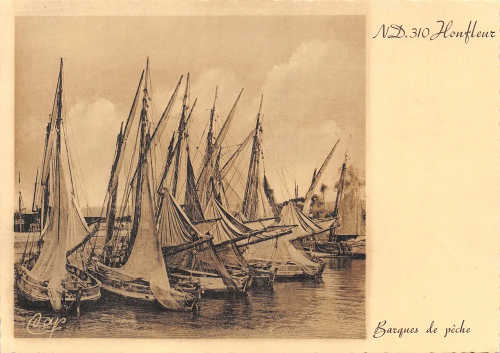 Barcos de pesca — Honfleur — editor Doy, n.º ND.310 - Frente