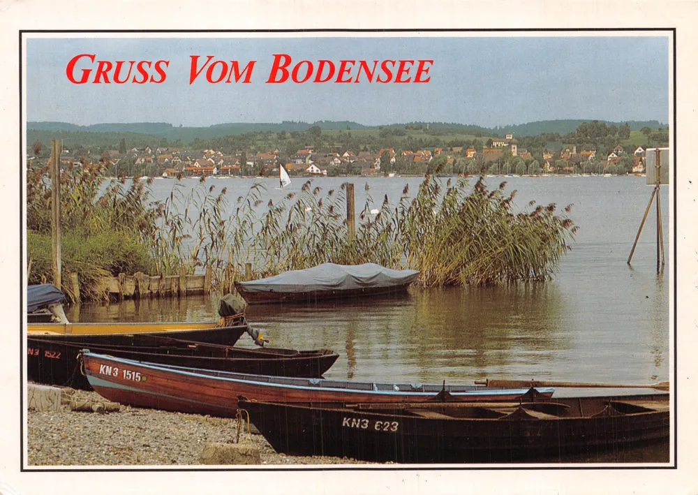 Bodensee — vue du lac avec bateaux — Bildverlag Werner KG - Recto