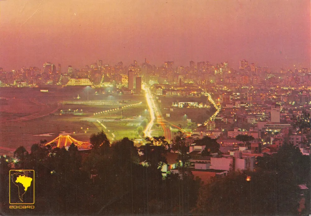 Porto Alegre — vue nocturne — éditeur EDICARDO - Recto