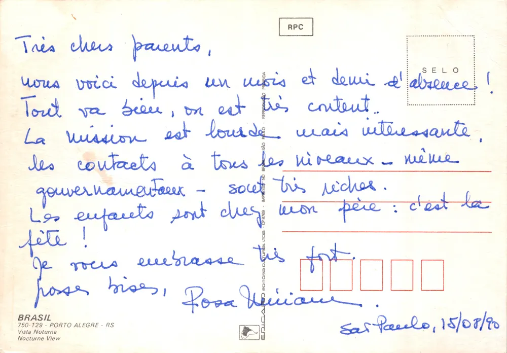 Porto Alegre — vue nocturne — éditeur EDICARDO - Verso