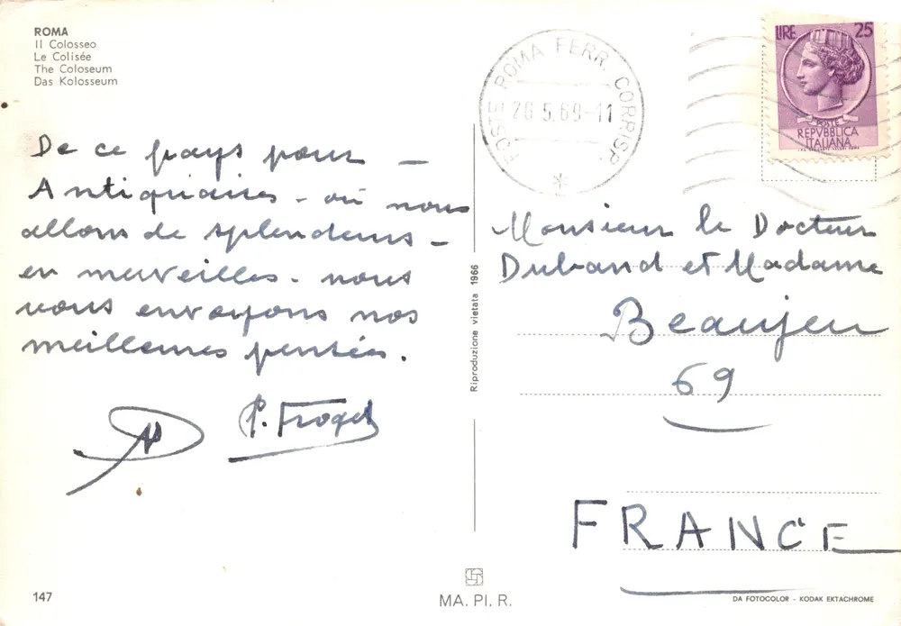 Kolosseum von Rom — Panoramablick — Verlag MA.P.I.R. Nr. 147 - Rückseite