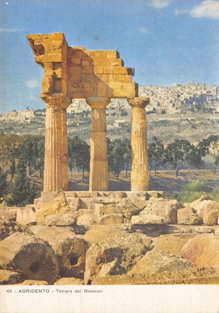 Agrigento — Temple des Dioscures — éditeur AGRIGENTO, n°42 - आगे
