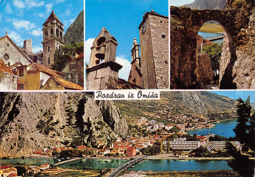 Omiša — Panoramablick und Denkmäler — Verlag FOTO Ozeha - Vorderseite