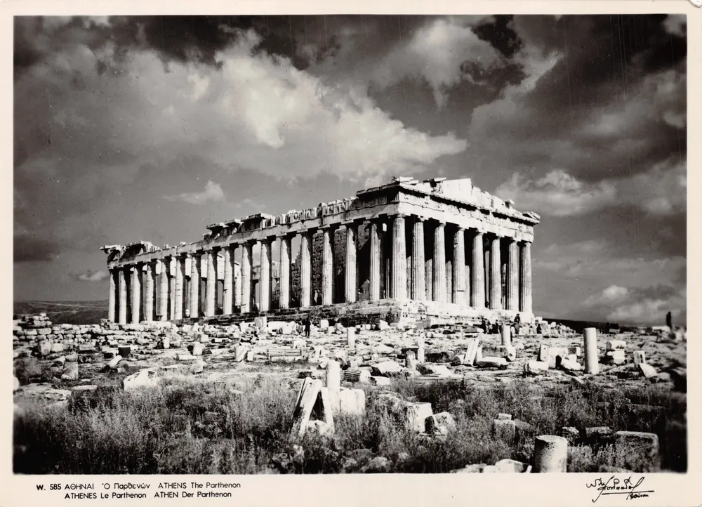 Athen - Der Parthenon — Verlag W. 585, gedruckt auf der Karte - Vorderseite