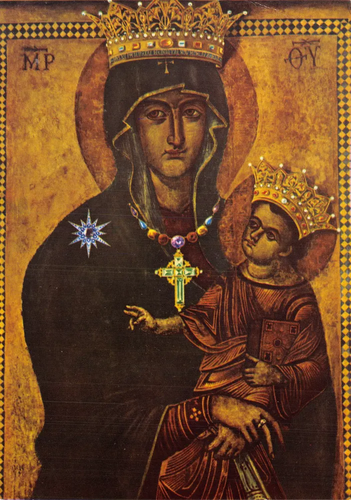 Maria mit dem Kind — byzantische Ikone — Verlag PLURIGRAF TERNI - Vorderseite
