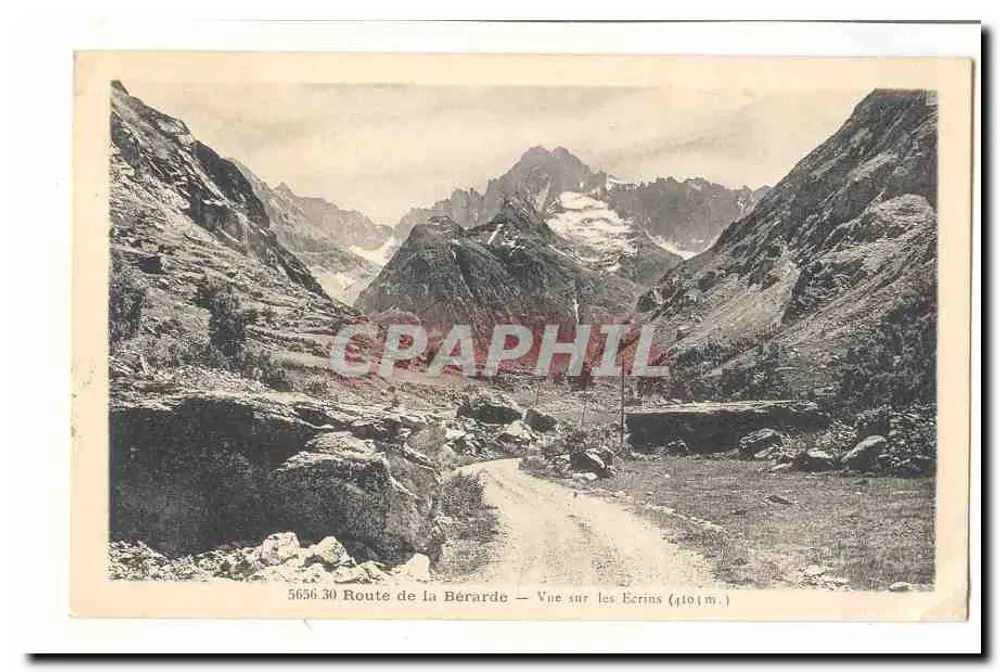 Route de la Bérarde — Ansicht der Écrins (410 m.) — Graphphil - Vorderseite