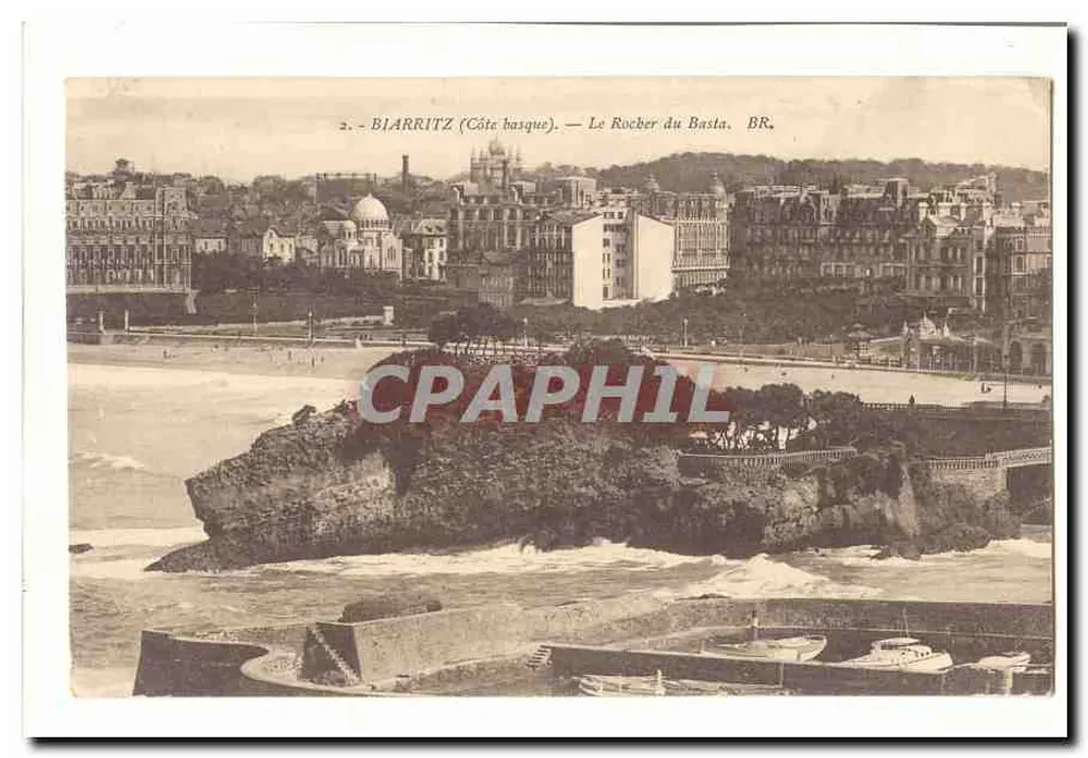 Biarritz (Côte basque) — O Rocher do Basta — BR. - Frente