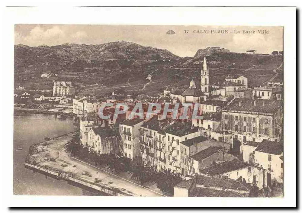 Calvi-Plage - Unterstadt — Luftbild — n° 17 - Vorderseite