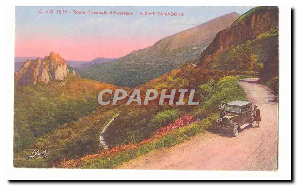 Felsen Sanadoire — Thermalstraße von Auvergne — G d'O 1514 - Vorderseite