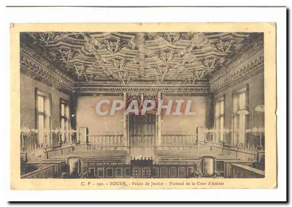Rouen — Palais de Justice — Decke des Assizesgerichts - Vorderseite