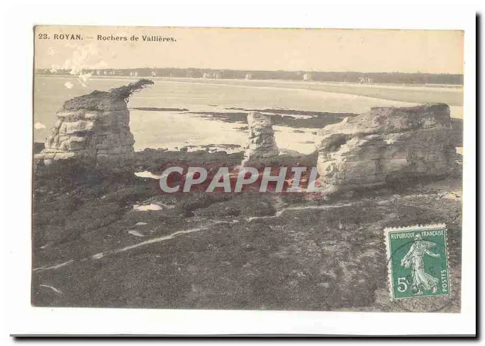 Royan — Rochos de Vallières — editor desconhecido, n° 23 - Frente