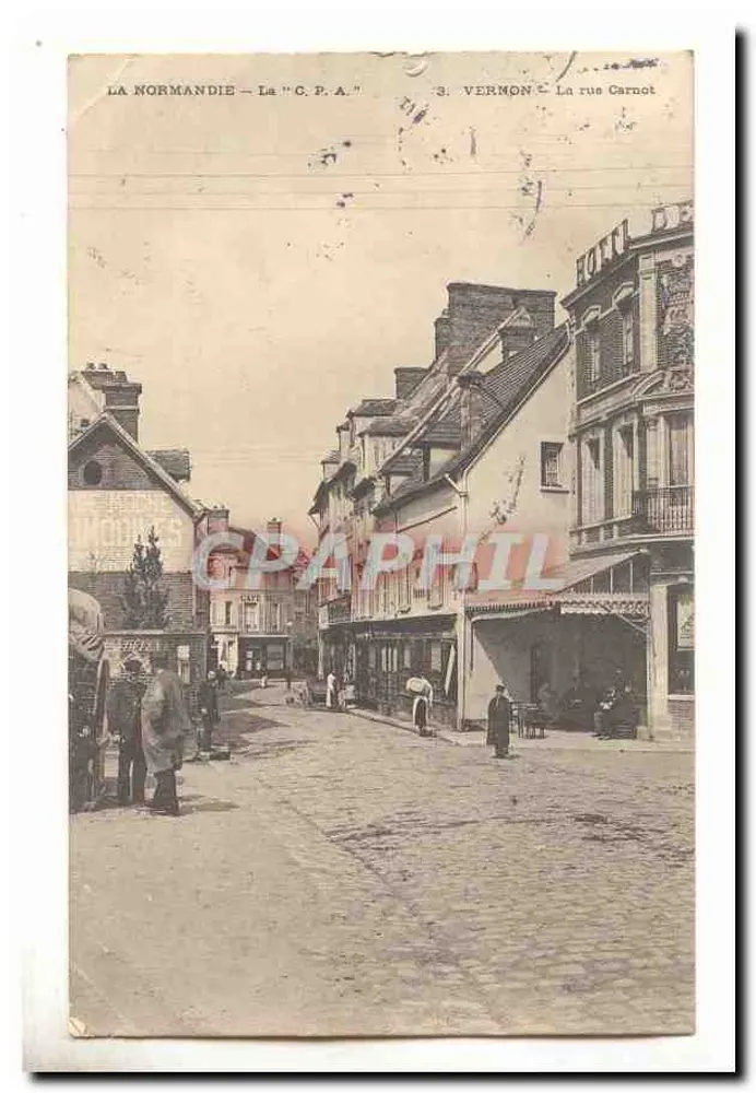 Vernon — A rua Carnot — A Normandia — A 'C.P.A.' — n°3 - Frente