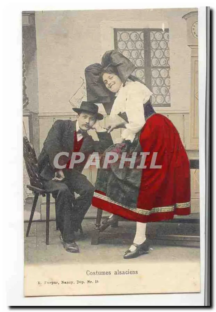Kostiumy alzackie — Nancy, Dép. Nr. 16 — H. Purpur - Awers