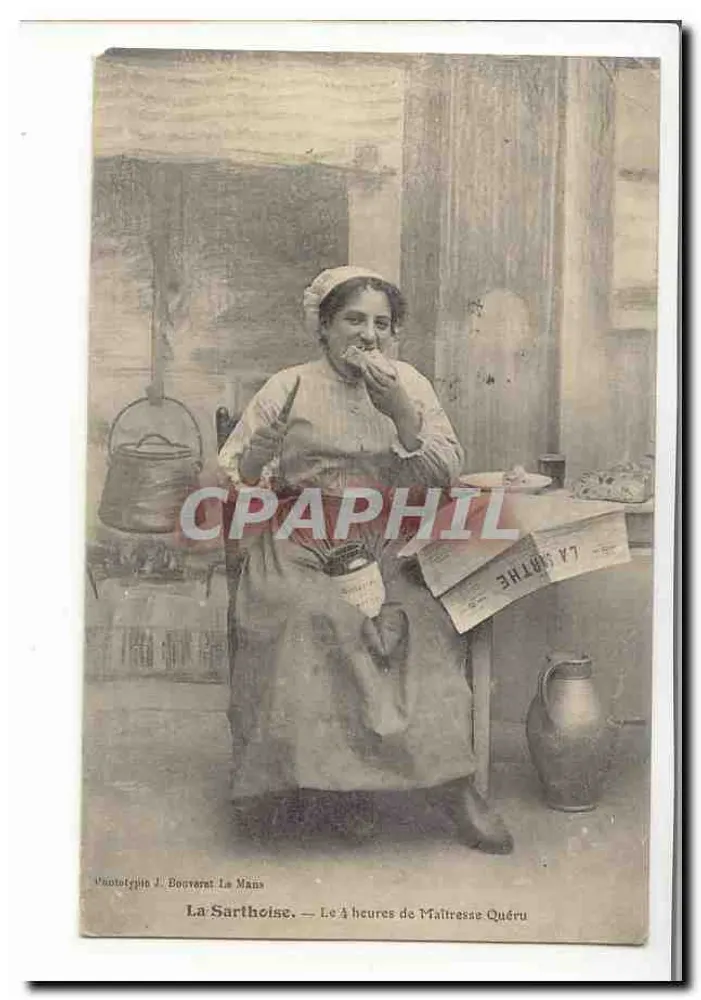A Sartheoise — As horas de Maltresse Quéru — Fototipia J. Bouveret La Mans - Frente