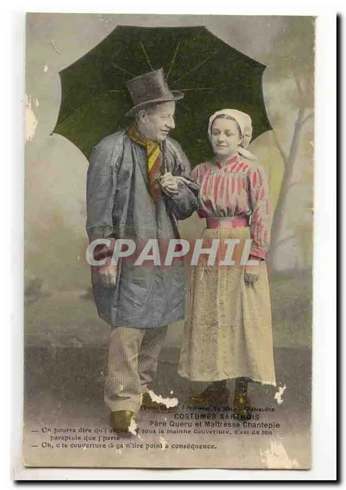 Sartois-Kleidung — Vater Quéru und Herrin Chantepleie — Verlag J. Béaumont - Vorderseite