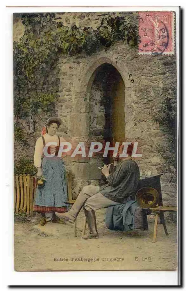 Entrada de uma Auberge de Campagne — E. L.-D. - Frente