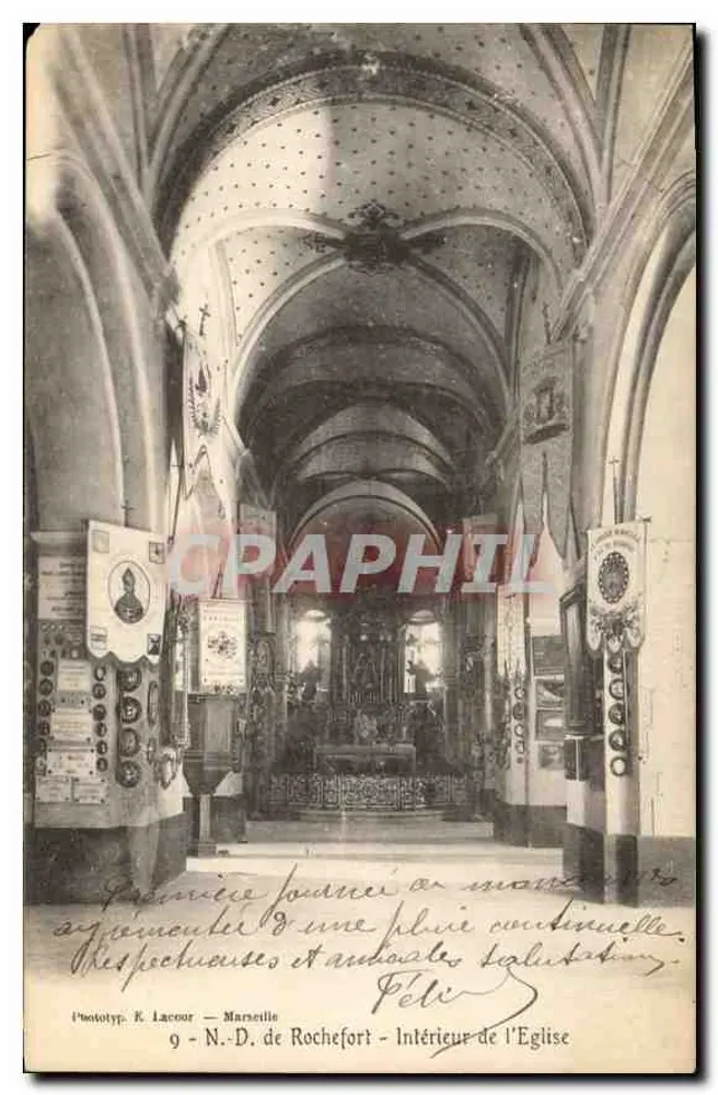Interior da Igreja - Nossa Senhora de Rochefort — Fototipia K. Lavour — Marselha, n°9 - Frente