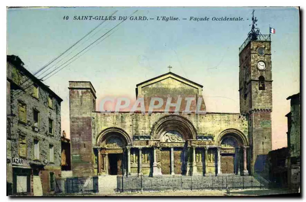 Saint-Gilles-du-Gard — Die Kirche — Westfassade — Verlag Lévy & Neurbein, Paris - Vorderseite
