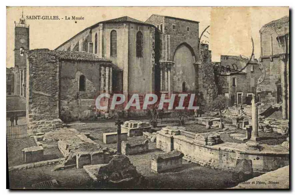 Saint-Gilles - O Museu — Ruínas romanas e igreja, editor G. P. P. e P. P. Nîmes - Frente