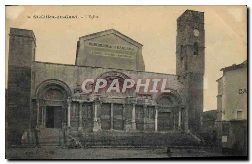 St-Gilles-du-Gard - A Igreja — editor anônimo, n° de série 18 - Frente