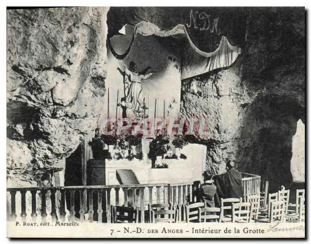 N.-D. dos Anjos - Interior da Gruta - P. Ruat, edição Marseille - Frente