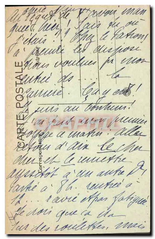 Schloss Meyrargues und Ruinen des römischen Aquädukts — Vintage Postcard/Antike Ansichtskarte Graphil - Rückseite