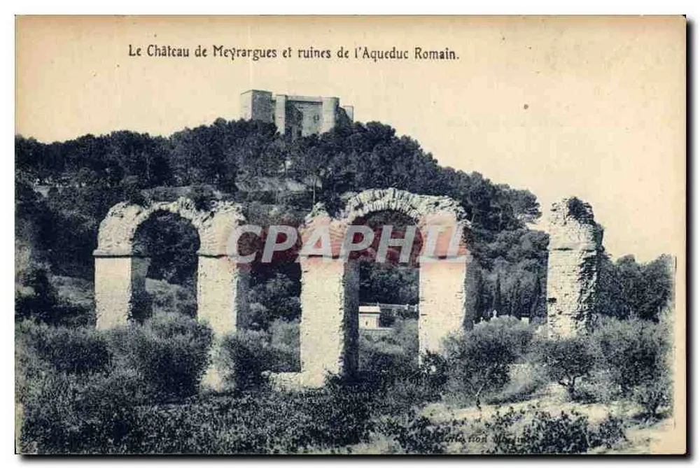Schloss Meyrargues und Ruinen des römischen Aquädukts — Verlag: Druckerei Meyrargues, n° 12 - Vorderseite