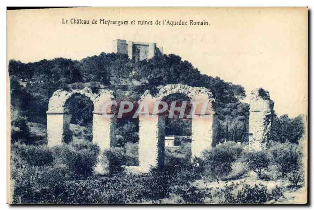 Schloss Meyrargues und Ruinen des römischen Aquädukts — unbekannter Verlag, Seriennummer nicht sichtbar - Vorderseite