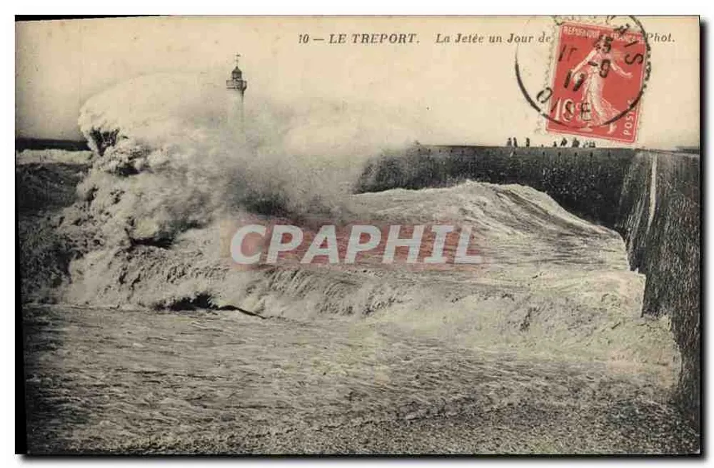 Le Tréport — A Ponte em Um Dia de Tempestade — Fot. - Frente