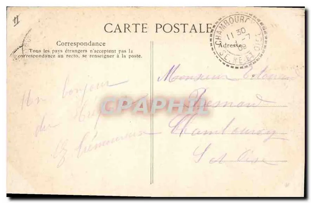 Le Tréport — Grandes tempestades — editor não identificado, n° 35 - Verso