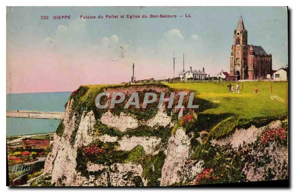 Klippe von Pollet und Kirche des Bon-Secours — Dieppe — LL - Vorderseite