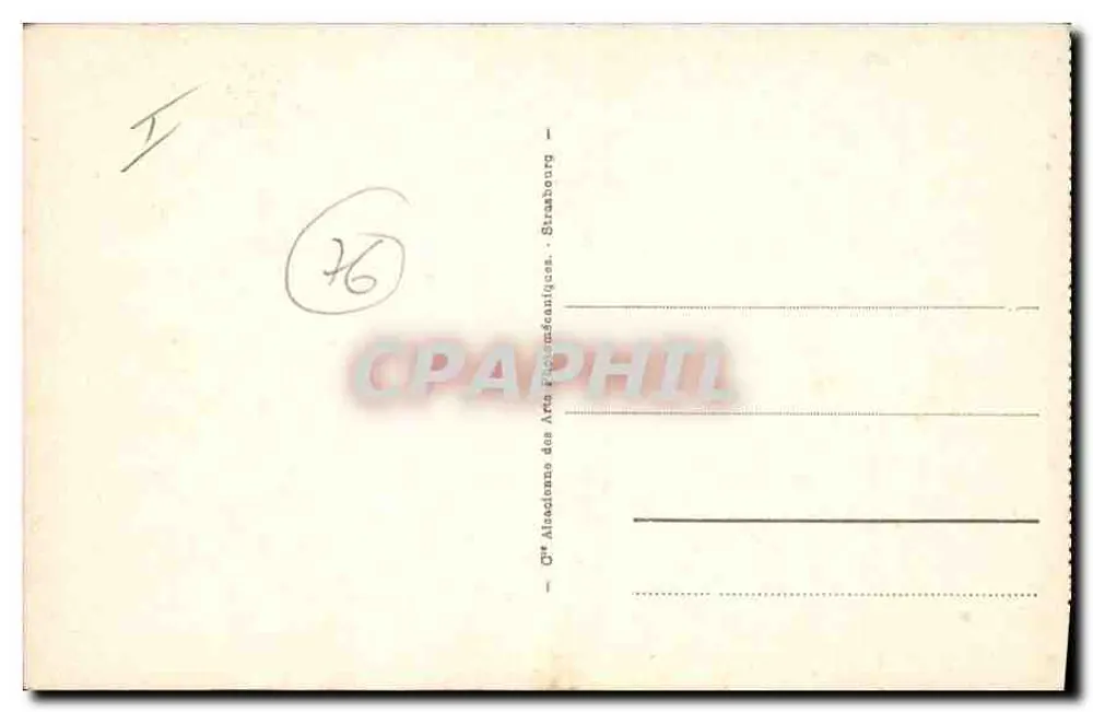 Dieppe - O Casino - A Entrada — editor Cité des Arts Rickumésaniques, Strasbourg, n° 259 - Verso