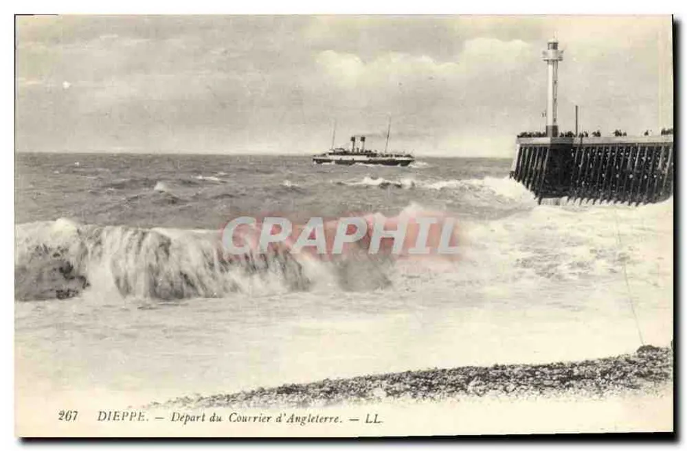 Dieppe — Départ du Courrier d'Angleterre — LL - Frente