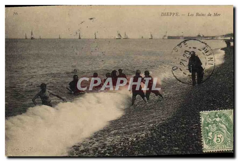Dieppe — Os Banhos de Mar — Editor desconhecido, n° 86 - Frente