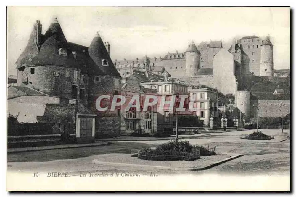 Dieppe — As Torres e o Castelo — LL. - Frente