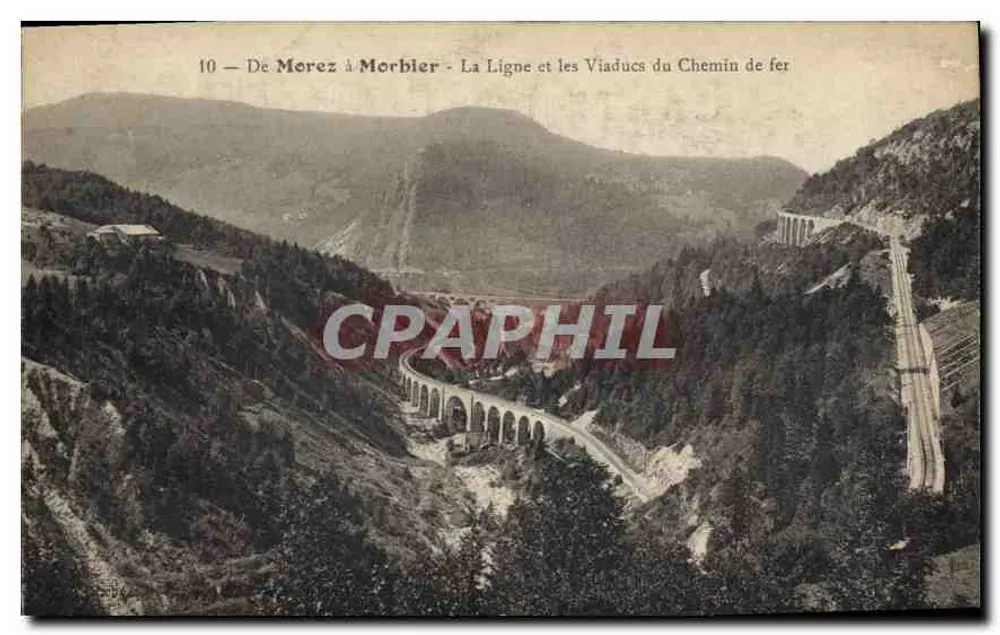Von Merez nach Morblier — Die Linie und die Viadukte der Eisenbahn — n°10 - Vorderseite