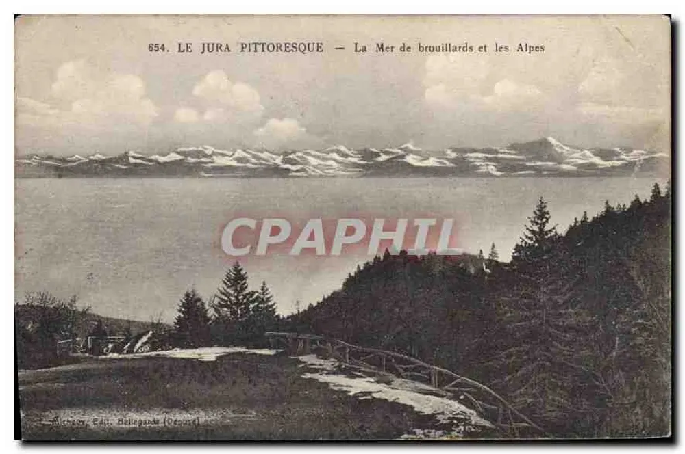 Der malerische Jura — Die Meer der Nebel und die Alpen — Michiocy, Edit. Bellegrande (Ozenne) - Vorderseite
