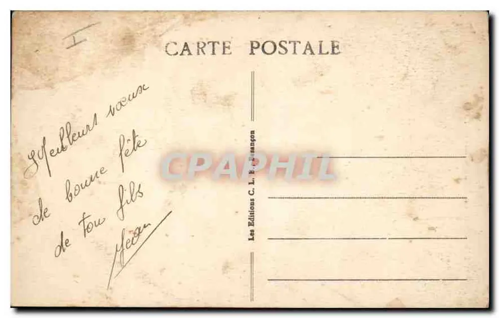 Grenze Frankreich-Schweiz — Saut du Doubs (Höhe 27 m) — Éditions C. L. E. Sangon - Rückseite