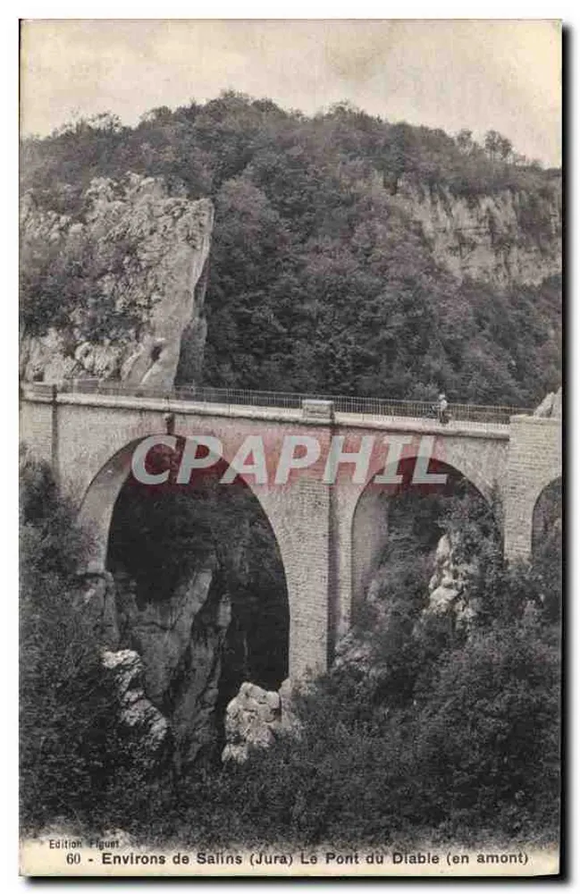 Umgebung von Salins (Jura) — Die Teufelsbrücke (aufwärts) — Edition Figue - Vorderseite
