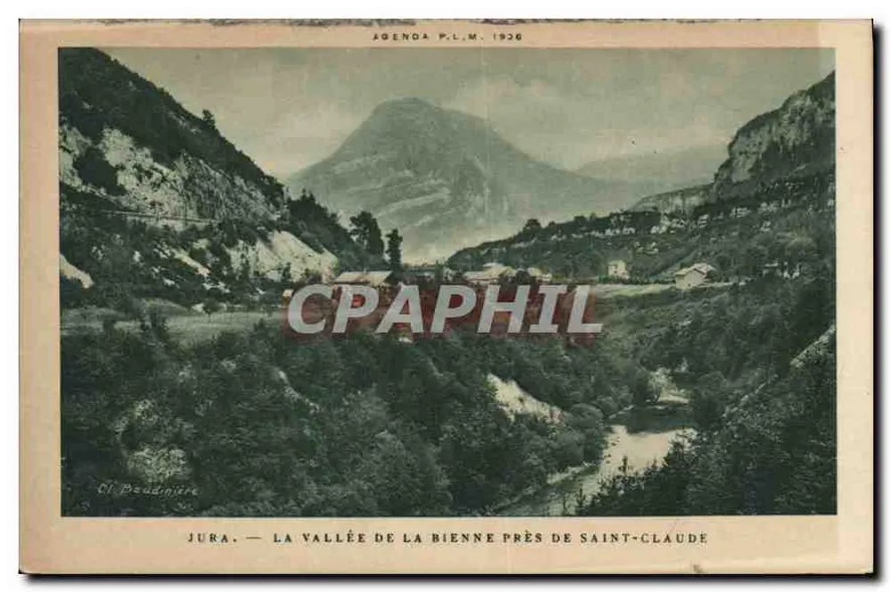 Jura — Ansicht der Bienne-Tal bei Saint-Claude — Agenda P.L.M. 1926 - Vorderseite