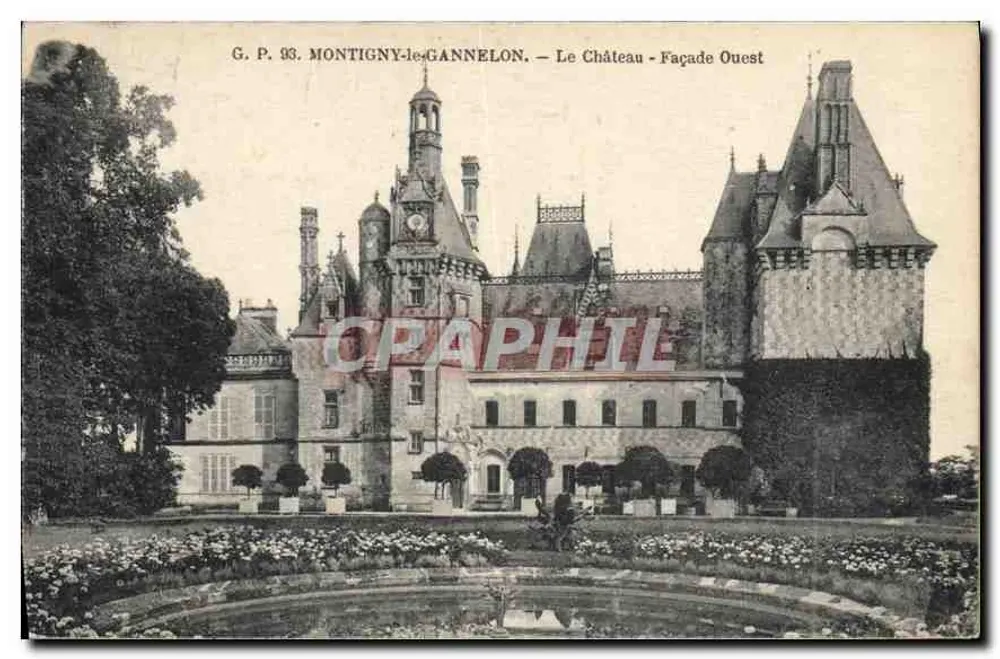 Montigny-le-Gannelon — Das Schloss — Westseite — G. P. 93 - Vorderseite