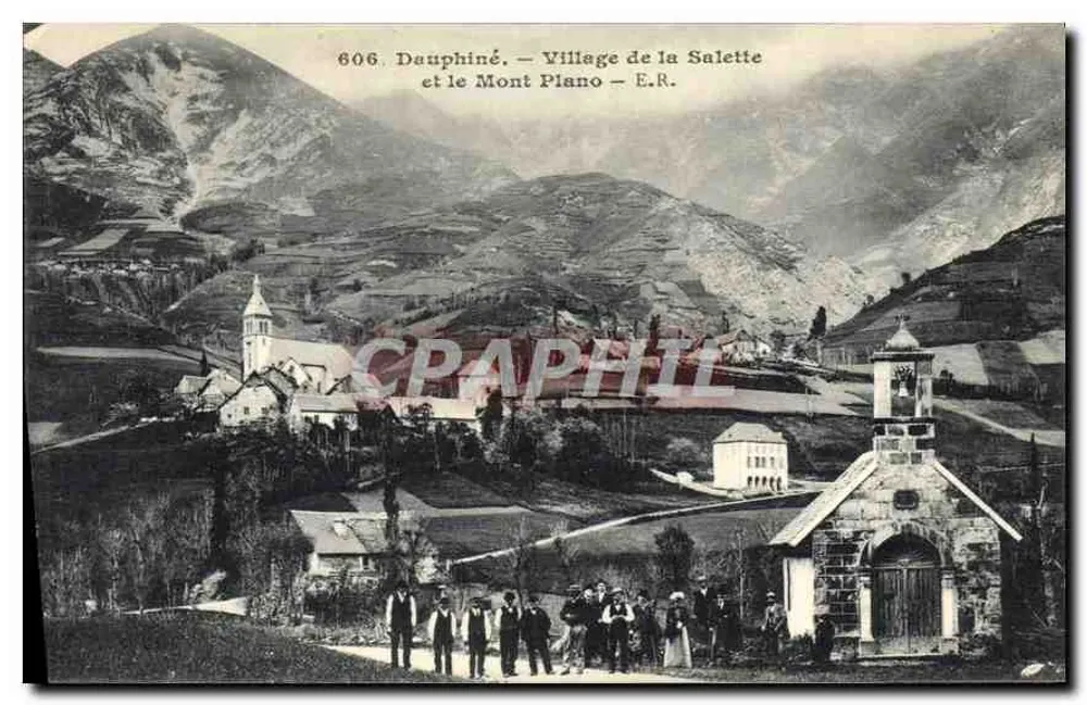 Dorf La Salette und Berg Piano — Dauphiné — E.R. - Vorderseite