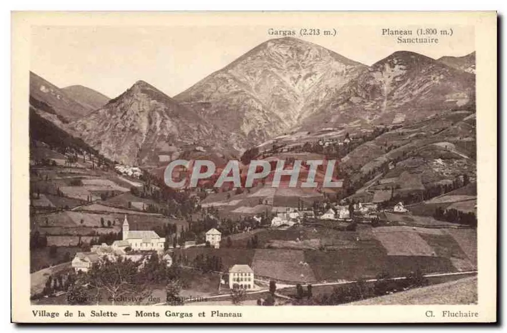 Dorf La Salette — Berge Gargas und Planeau — Cl. Fluchaire - Vorderseite