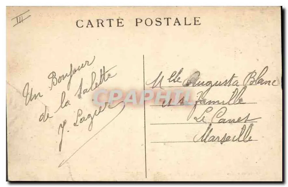 Peregrinação de Nossa Senhora da Salette — Chegada de uma procissão diante da Basílica — Propriedade exclusiva das Edições do Castelo de Azur - Verso